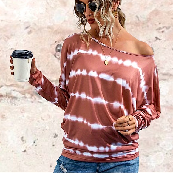 TIE DYE ASYMMETRIC TOP - Picture 1 of 7